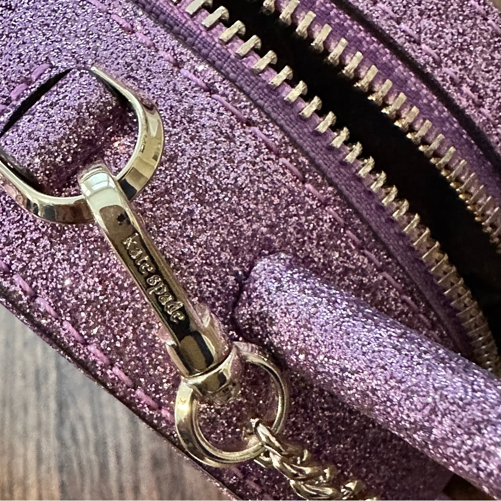 Kate Spade Andi Glitter Mini Canteen Crossbody Bag in Candied Lilac - Picture 10 of 11